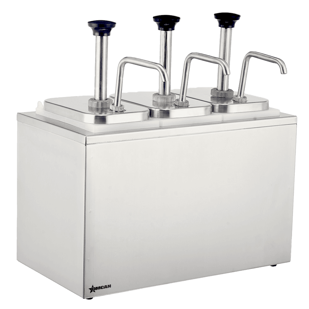 Stainless Steel Pump Condiment Dispenser (Triple)
