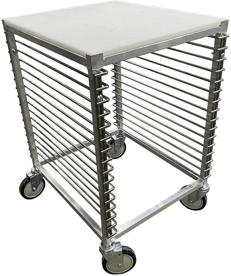 Winholt - Holds 10-18" Trays, End Loading Poly Top Half Height Pan Racks - AL-1810-H-PT