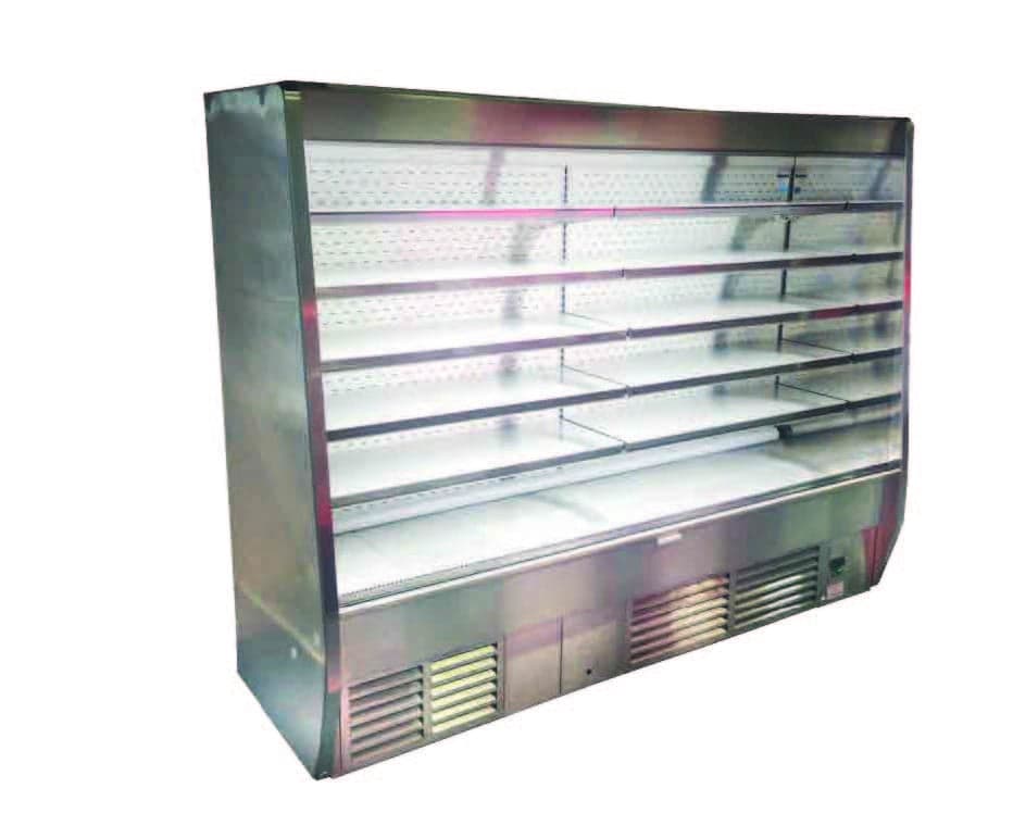 Igloo 4OMSSH4 51½″ High Profile Open Merchandiser, Stainless Steel