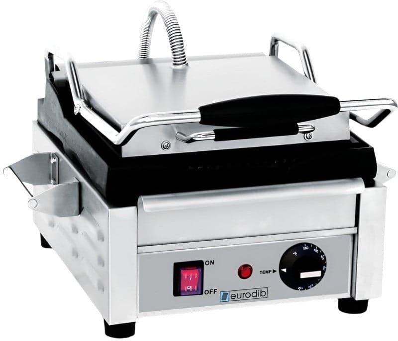 Eurodib – Grooved Commercial Panini Grill 14.8″ x 10.9″ 120 V 1800 W – SFE02345-120