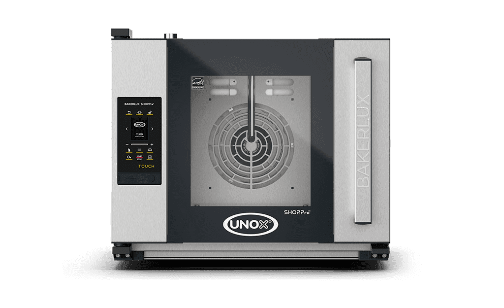 Unox – BAKERLUX SHOP.Pro TOUCH Electric Convection Oven with Humidity, 4 Trays 460 x 330 mm, Right-Hinged – XAFR-04HS-ETRV