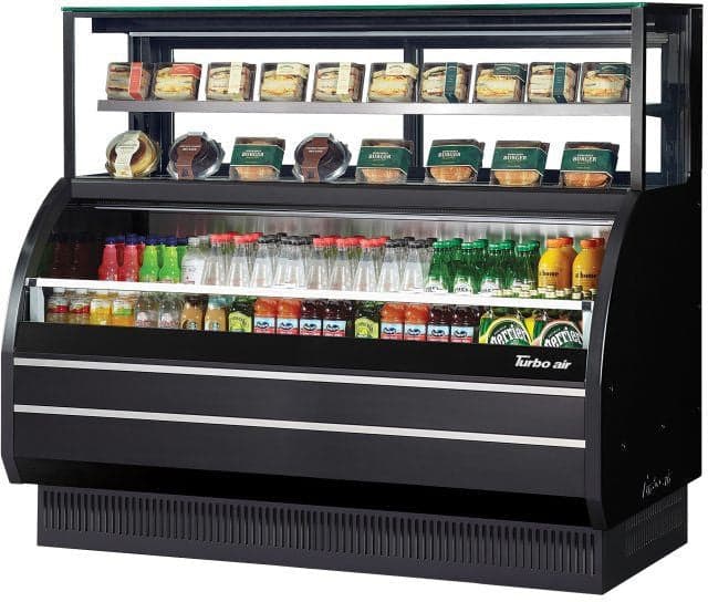 Turbo Air - 60" Black Air Curtain Combination Display Case - TOM-W-60SB-UF-N (ETA 5-6 Weeks)