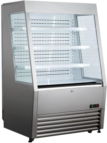 36″ Three (3) Shelf Grab-and-Go Open Refrigerated Self-Serve Display Case, 13.77 cu.ft. (390 L), Stainless Steel