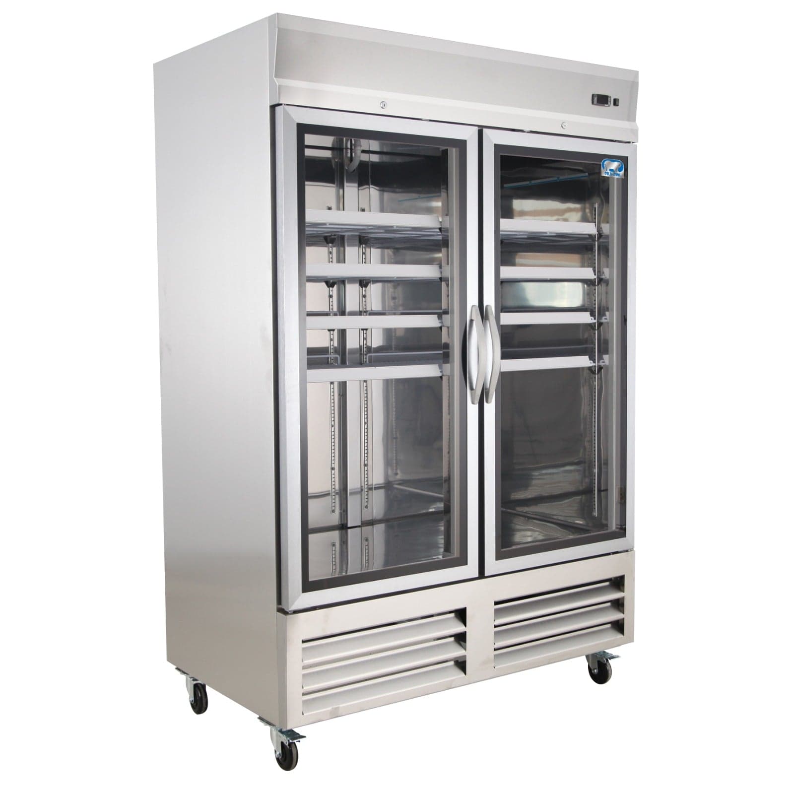COLDZONE – 54RS-G2 54″ S/S BODY GLASS DOOR REFRIGERATOR