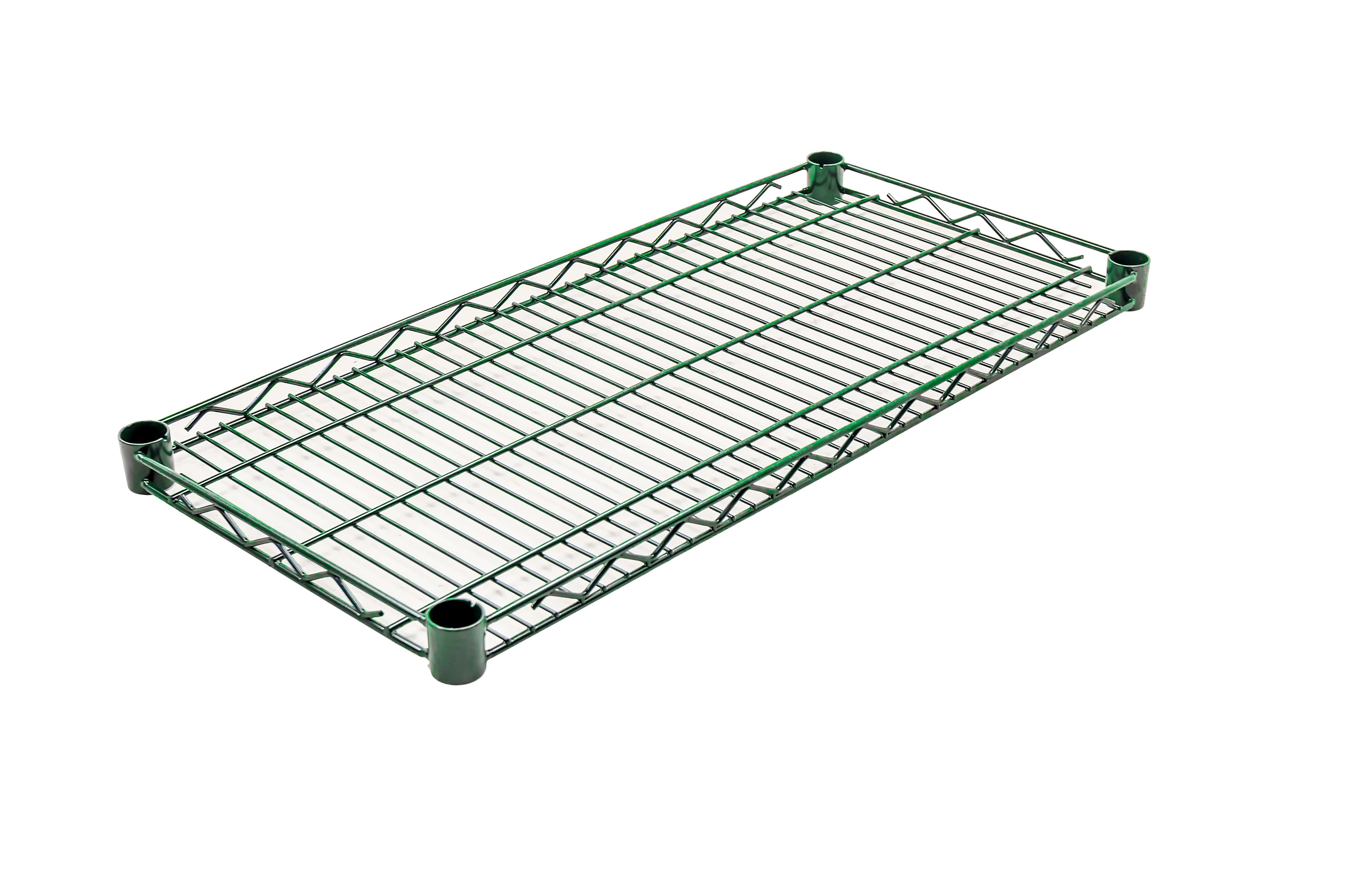 14″ x 30″ Dark Green Epoxy Wire Shelf