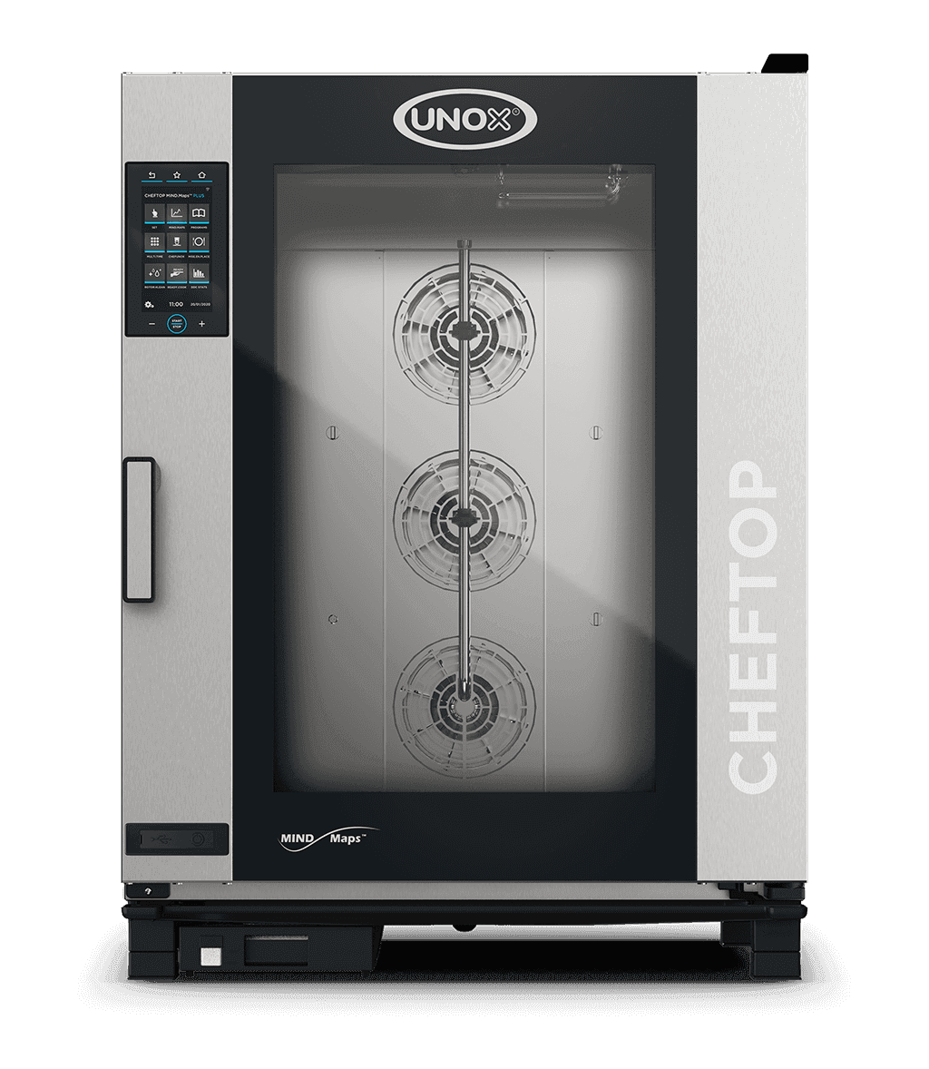Unox – CHEFTOP MIND.Maps PLUS Marine Electric Combi Oven, 10 Trays GN 2/1, Left-Hinged – XMVC-1021-HPLM