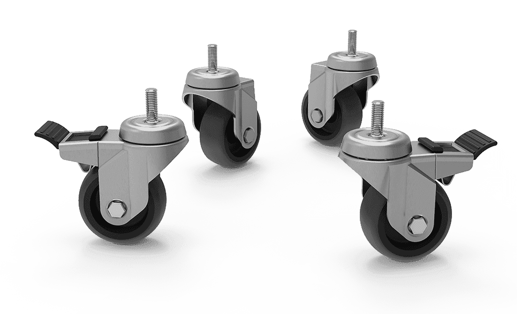 Unox – Revolving caster with brake – XUC010