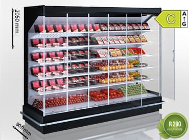Hit-Line Indiana MV A Plug-In Multideck Cabinet