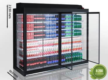 Hit-Line Louisiana ULF AV A Plug-In Multideck Cabinet