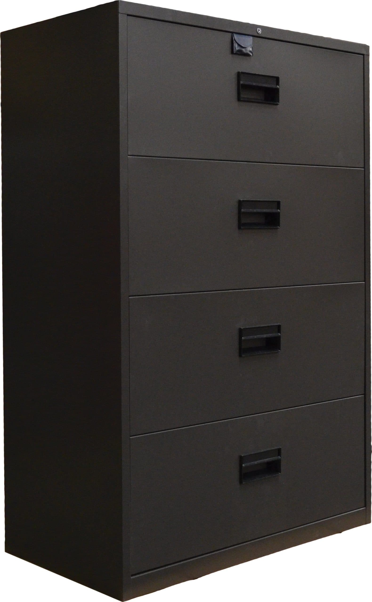 Charcoal Black Legal Lateral File Cabinet with Four Drawers