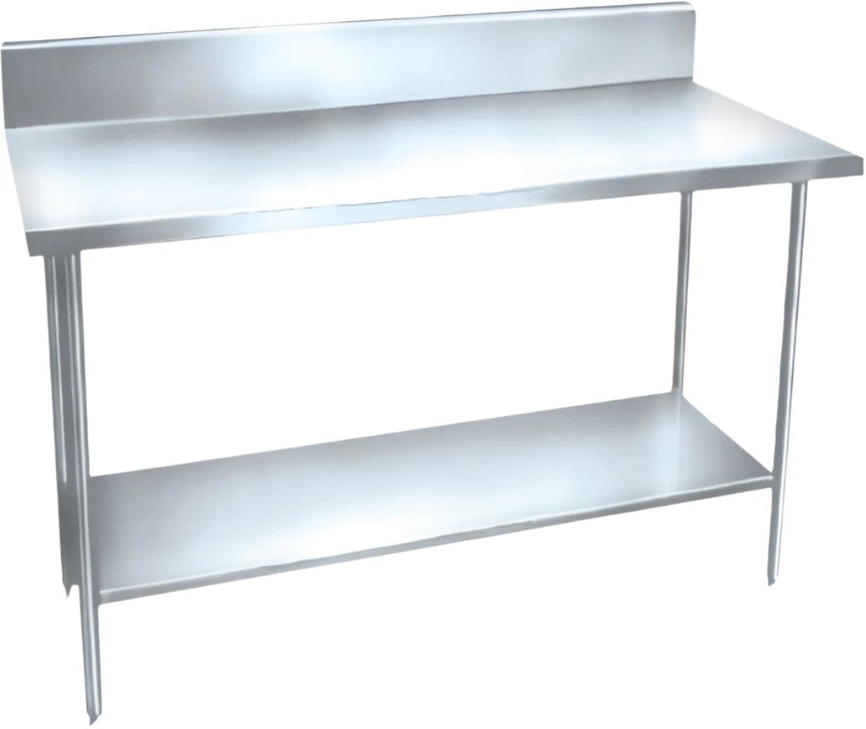 Winholt - 24" x 48" Standard Series Stainless Steel Work Tables with Stainless Steel Undershelf & Backsplash - DTSB-2448