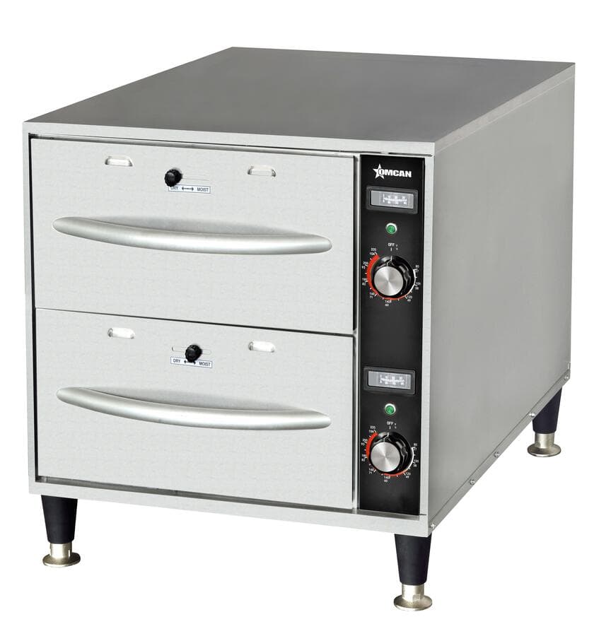 Omcan 48884 Double Freestanding Narrow Drawer Warmer