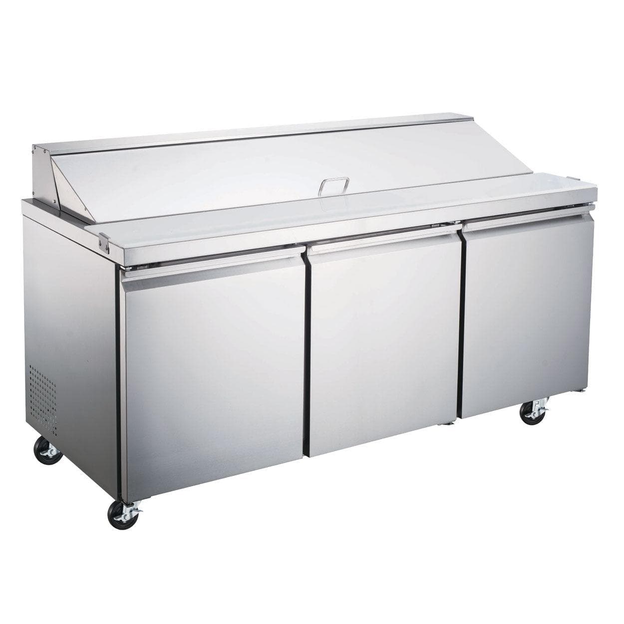70″ Three (3) Door Refrigerated Prep Table, 15.5 cu.ft. (440 L), Stainless Steel