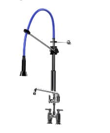 HIMI Products – Instinct Pre-Rinse Faucet Mini Unit with 36″ Hose, Wall Mount Bracket & 4″ Deck Mount Base Faucet + 12″ Add-On Faucet – IF7000-4DAF