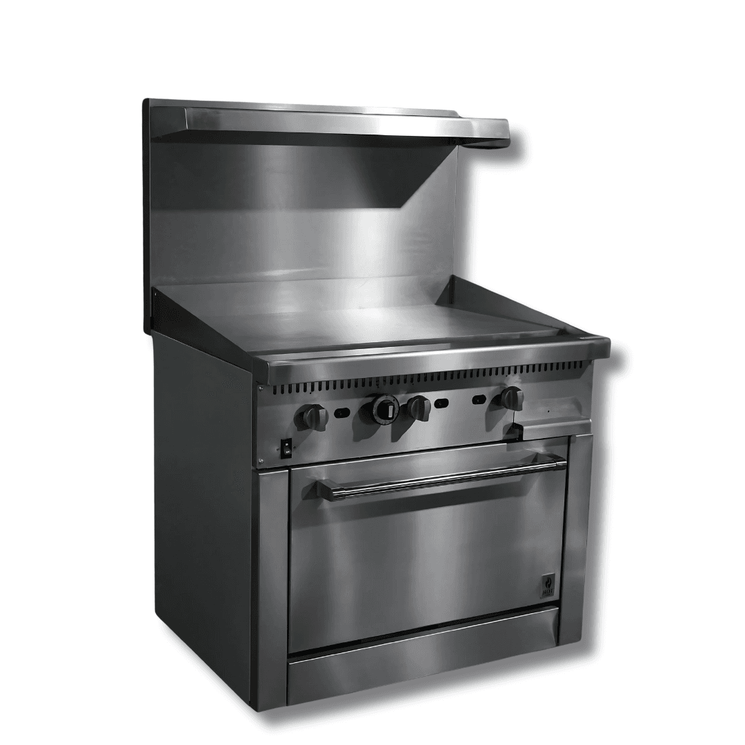 HOTZONE HZ-CR36-36MG Gas Range With Built-In Convection Oven 36" with 36" Griddle Top