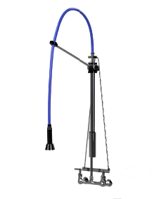 HIMI Products – Instinct Pre-Rinse Faucet Unit with 60″ Hose, V Mount Bracket & 8″ Wall Mount Base Faucet – IF6003-8W