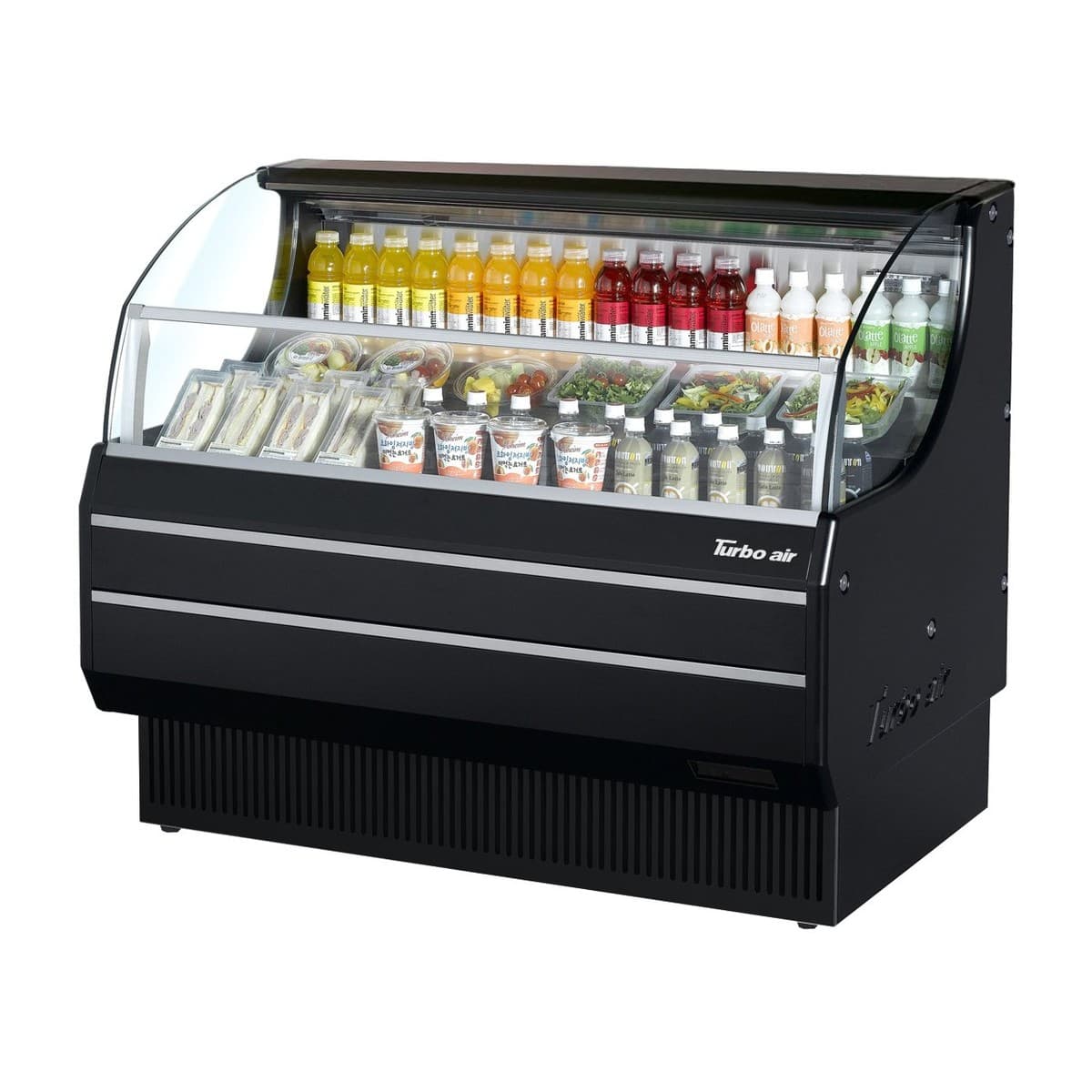 Turbo Air - 63" Slim Line Black Horizontal Open Display Merchandiser - TOM-60SB-N
