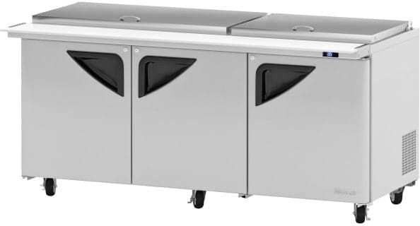 Turbo Air – 72″ Mega Top Refrigerated Sandwich Prep Table with Flat Lid and 3 Doors – TST-72SD-30-N-FL (ETA 5-6 Weeks)
