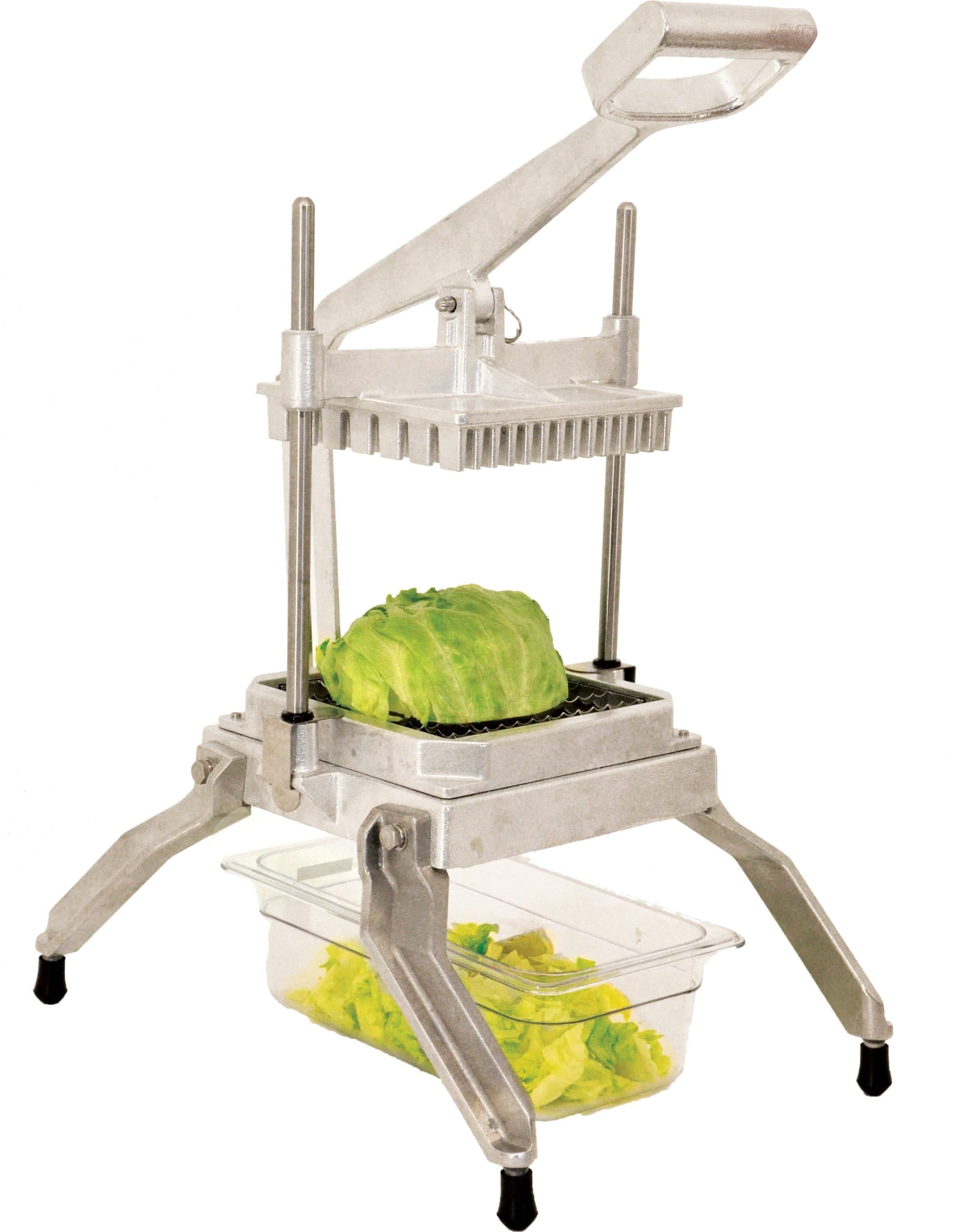 Countertop Lettuce and Vegetable Chopper with 1″ x 1″ Scalloped Blades