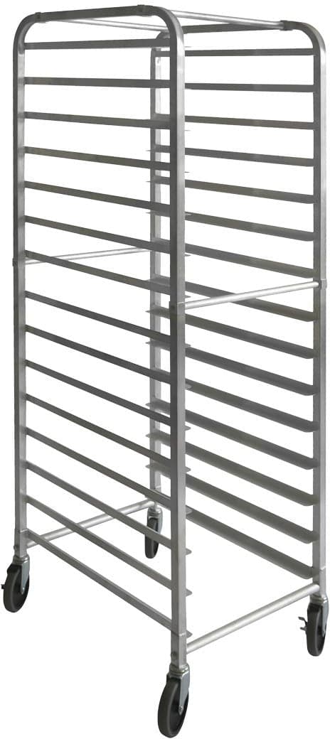 Aluminum, Round Top Bun Pan Rack with 15 Slides and 4″ spacing