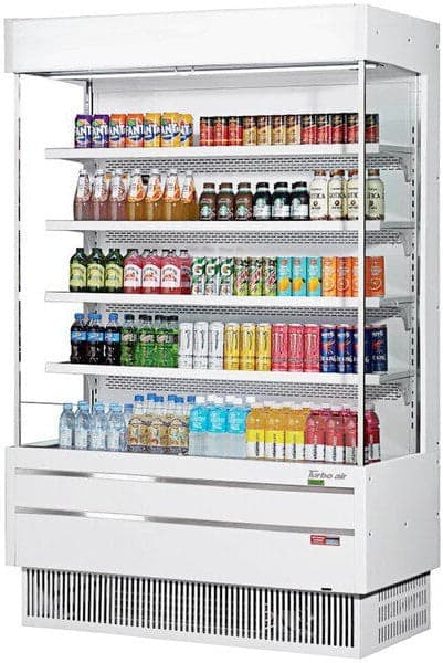 Turbo Air - 51.6" White Narrow Depth Vertical Air Curtain Display Case - TOM-50SEW-N (ETA 5-6 Weeks)