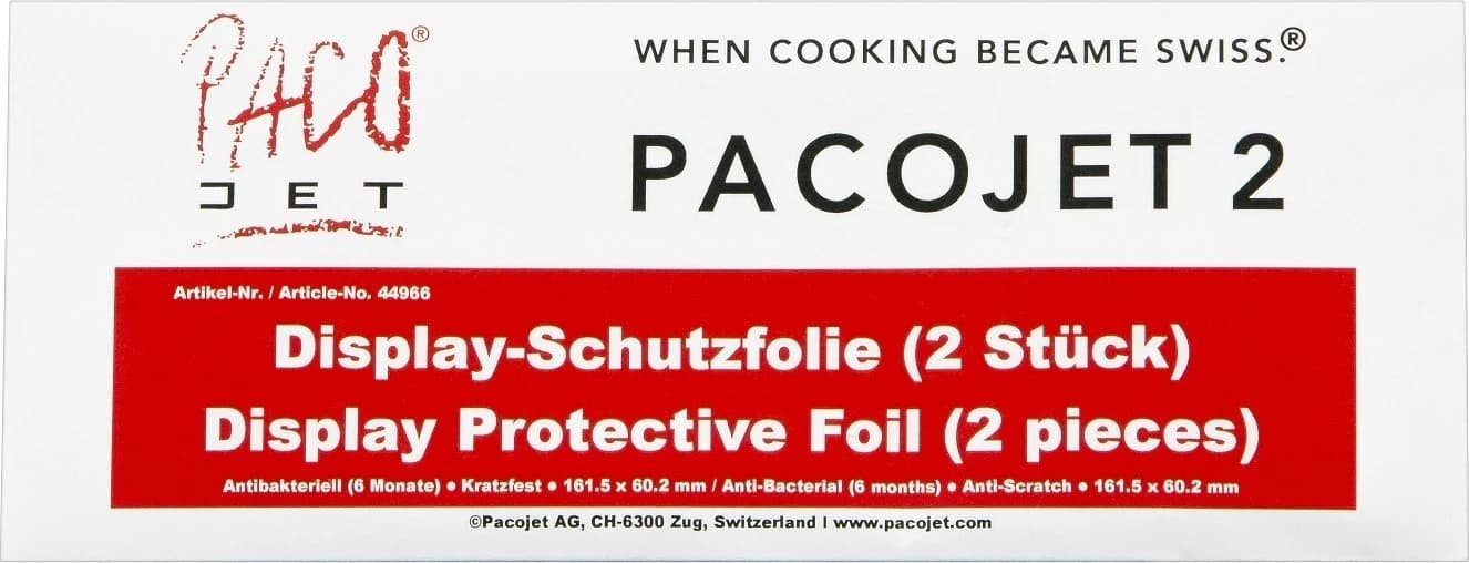 Display Protective Foil for Pacojet 2 and Pacojet 2 PLUS
