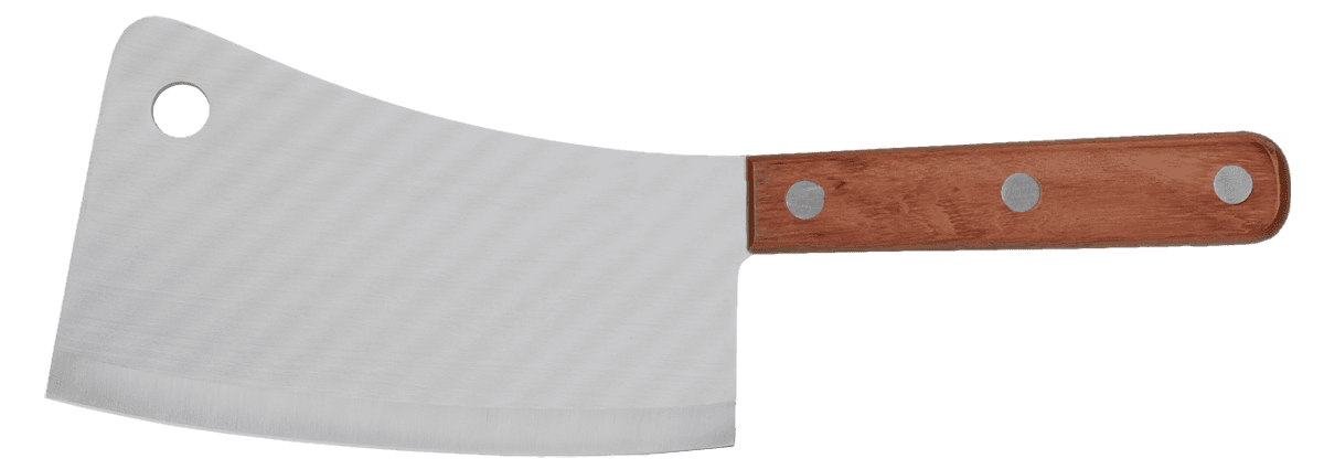 Curved Cleaver with Wood Handle
