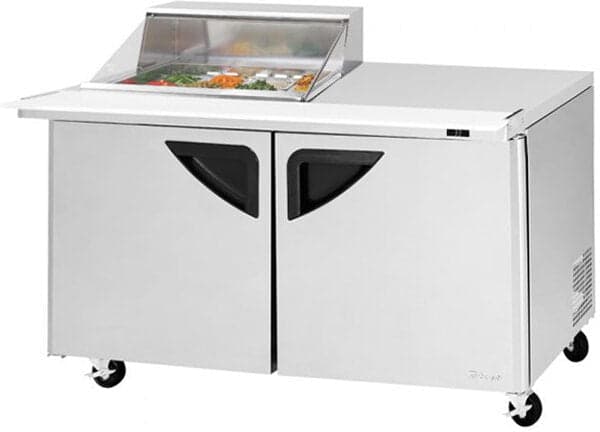 Turbo Air – 60″ Mega Top Refrigerated Sandwich Prep Table with Clear Lid and 2 Doors – TST-60SD-12M-N-CL (ETA 5-6 Weeks)