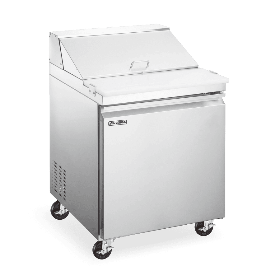 Aurora 28″ One (1) Door Refrigerated Sandwich/Salad Prep Table, 7 cu.ft. (200 L), Stainless Steel