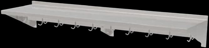 ATS MET Wall Shelf with Pot Rack, 30" W x 15" D