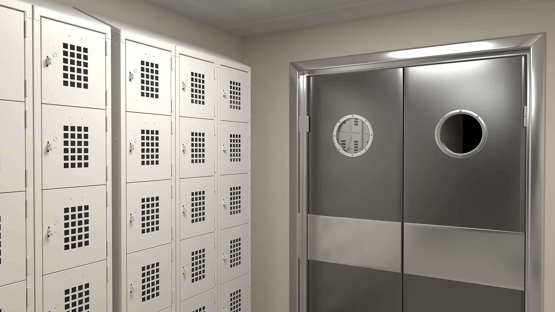 Winholt - 12" x 12" Single Column Five Door Slanted Top Locker - WL-55-ST