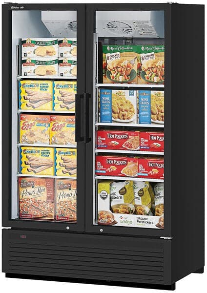 Turbo Air - 51.8" Heavy Duty Black 2 Swing Glass Merchandiser Door Freezer - TGF-47SDHB-N (ETA 5-6 Weeks)