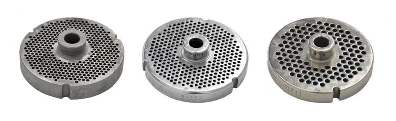 Omcan – #22 (4.8 mm) Stainless Steel Meat Grinder Plate with Hub, Pack of 3 – 40307