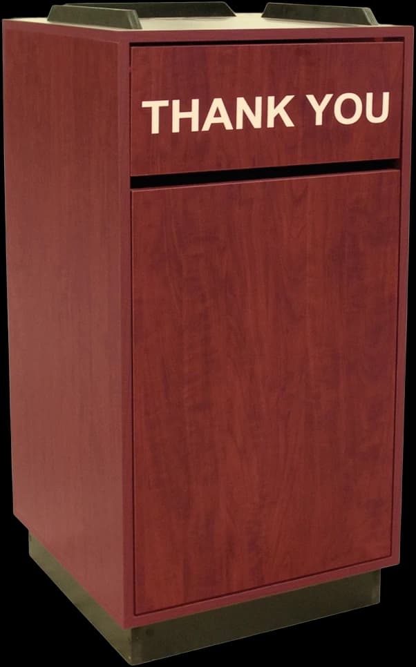 ATS Laminate Swing Door Trash Receptacle, Single