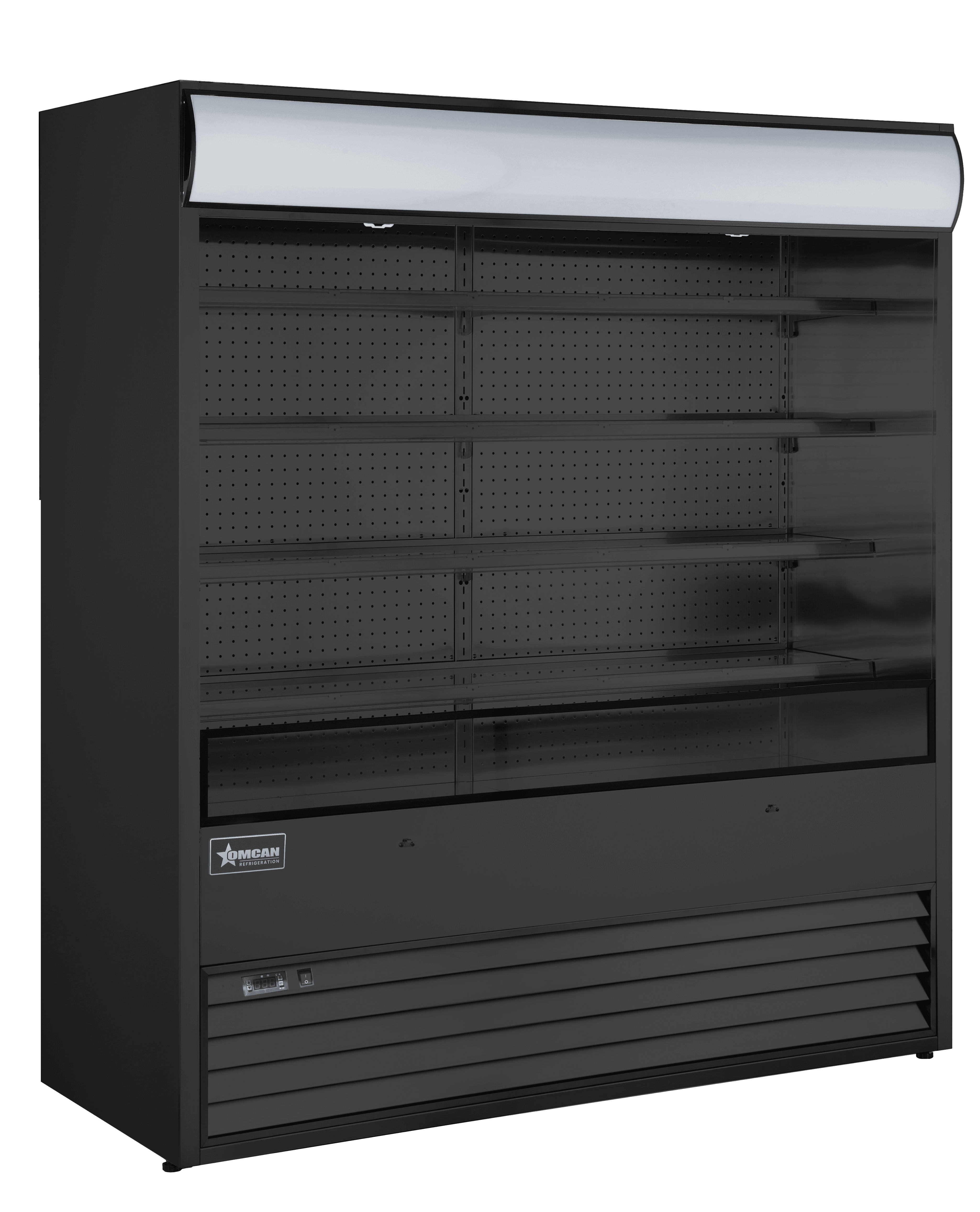 72″ Four (4) Shelf Grab-and-Go Open Refrigerated Floor Self-Serve Display Case, 37 cu.ft. (1048 L), Black