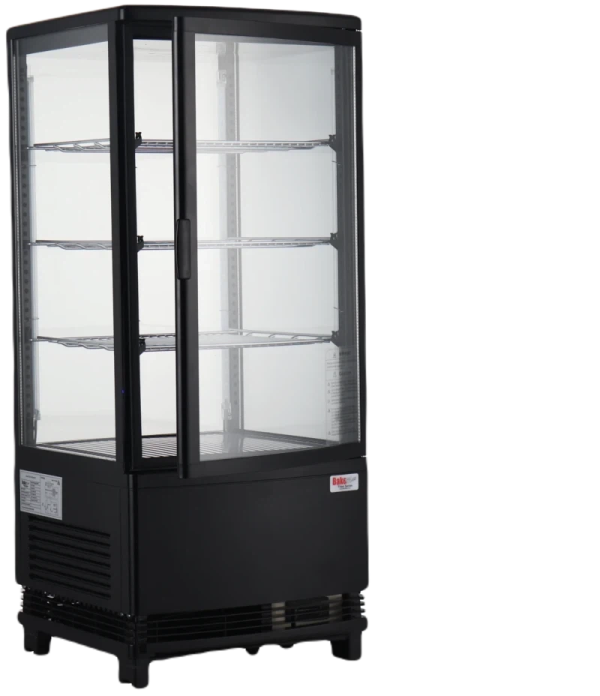 Bakemax - Refrigerated Countertop Display Case Single Door with LED Lighting - BMRCD01