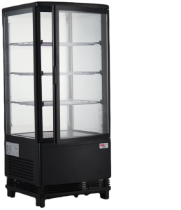 Bakemax - Refrigerated Countertop Display Case Double Door with LED Lighting - BMRCD02