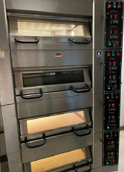 Bakemax - Three Deck One Pan Wide Floor Model Electric Artisan Stone Deck Oven - BMSD003 Bakemax - Three Deck One Pan Wide Floor Model Electric Artisan Stone Deck Oven - BMSD003