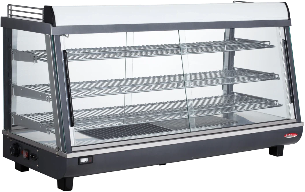 Bakemax - 48" Stainless Steel Wide Countertop Electric Heated Display Case with LED Lighting - BMTSC48 Bakemax - 48" Stainless Steel Wide Countertop Electric Heated Display Case with LED Lighting - BMTSC48