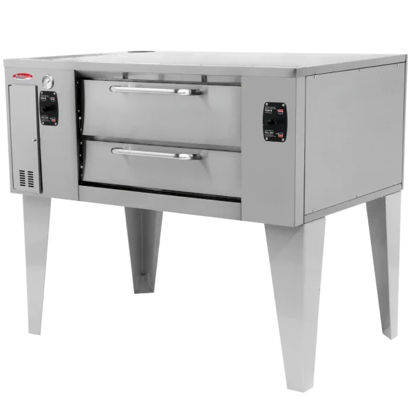 BakeMax BMBPD915 55” Wide Commercial Commercial Gas Pizza Stone Deck Oven