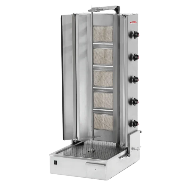 BakeMax BMDN1525 Commercial Heavy-Duty 5-Burner Gas Shawarma / Donair Machine