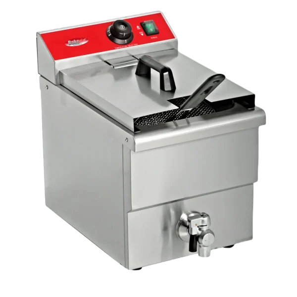 BakeMax BMFE010 Heavy Duty Countertop Single Mini Electric 6 Liter Fryer