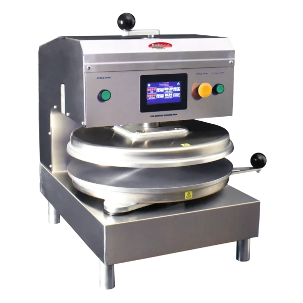 BakeMax BMTXE218SS Commercial Countertop Automatic Swing Away Dual Heat Dough Press