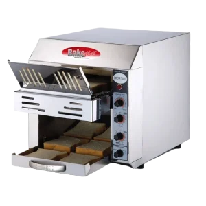 BakeMax BMCT300 Commercial Countertop Electric 2-Slice Wide Conveyor Toaster