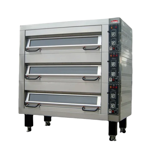BakeMax BMFD001 One Deck Four Pan Wide Floor Model Electric Artisan Stone Deck Oven