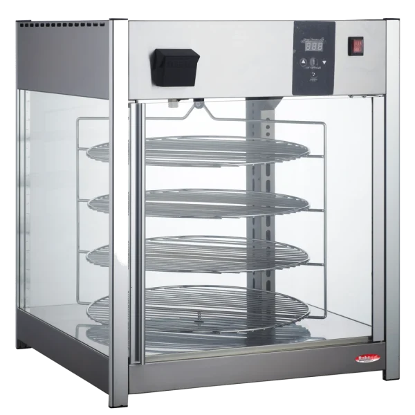 BakeMax BMPW418 Titan Series Countertop Electric 4-Tier 18 Inch Rotating Pizza Warmer