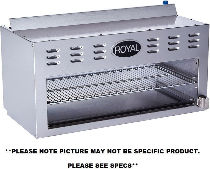 Royal - 72" Stainless Steel Cheesemeter Broiler - RCM-72 Royal - 72" Stainless Steel Cheesemeter Broiler - RCM-72