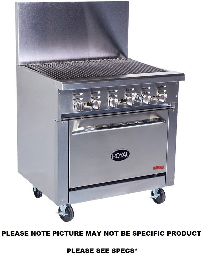 Royal - Delux Stainless Steel 24" Wide Radiant Broiler With Storage Base - RDR-24RB-XB Royal - Delux Stainless Steel 24" Wide Radiant Broiler With Storage Base - RDR-24RB-XB