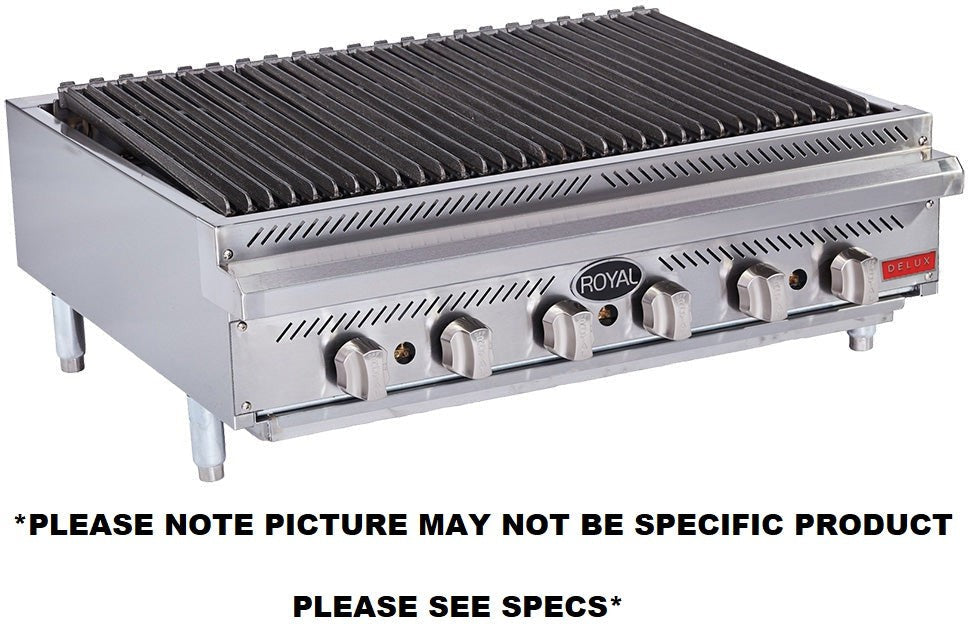 Royal - Delux 60″ Stainless Steel Heavy Duty Radiant Broiler - RDRB-60 Royal - Delux 60″ Stainless Steel Heavy Duty Radiant Broiler - RDRB-60