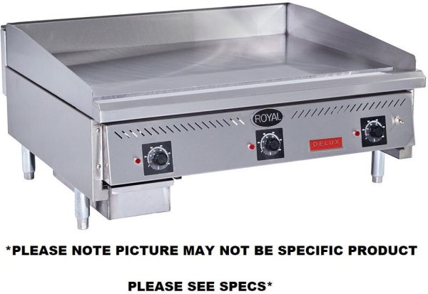 Royal - 24" Delux Heavy Duty Snap Action Griddle - RDSA-24